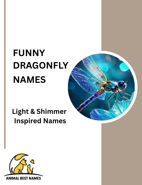 A playful and quirky dragonfly buzzing around brightly colored flowers, perfect for inspiring funny and creative dragonfly names for pets or characters.