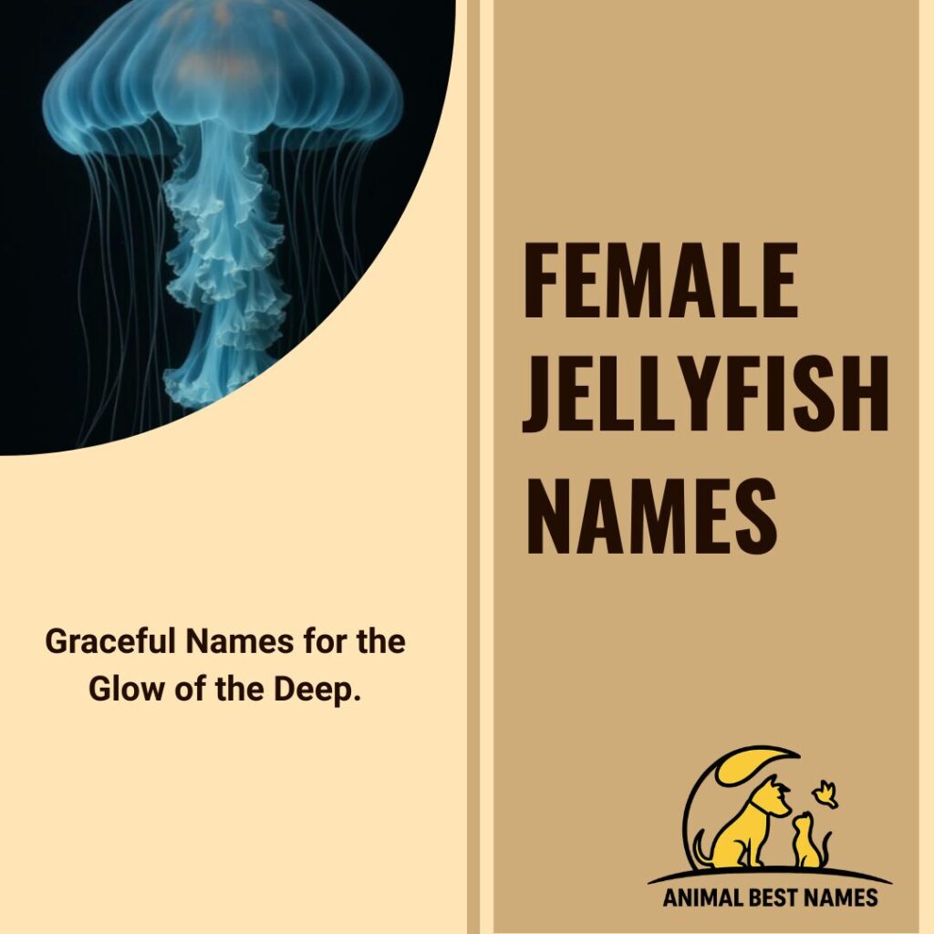 A graceful and delicate female jellyfish drifting in the ocean, perfect for inspiring charming and unique names for female jellyfish or pets.