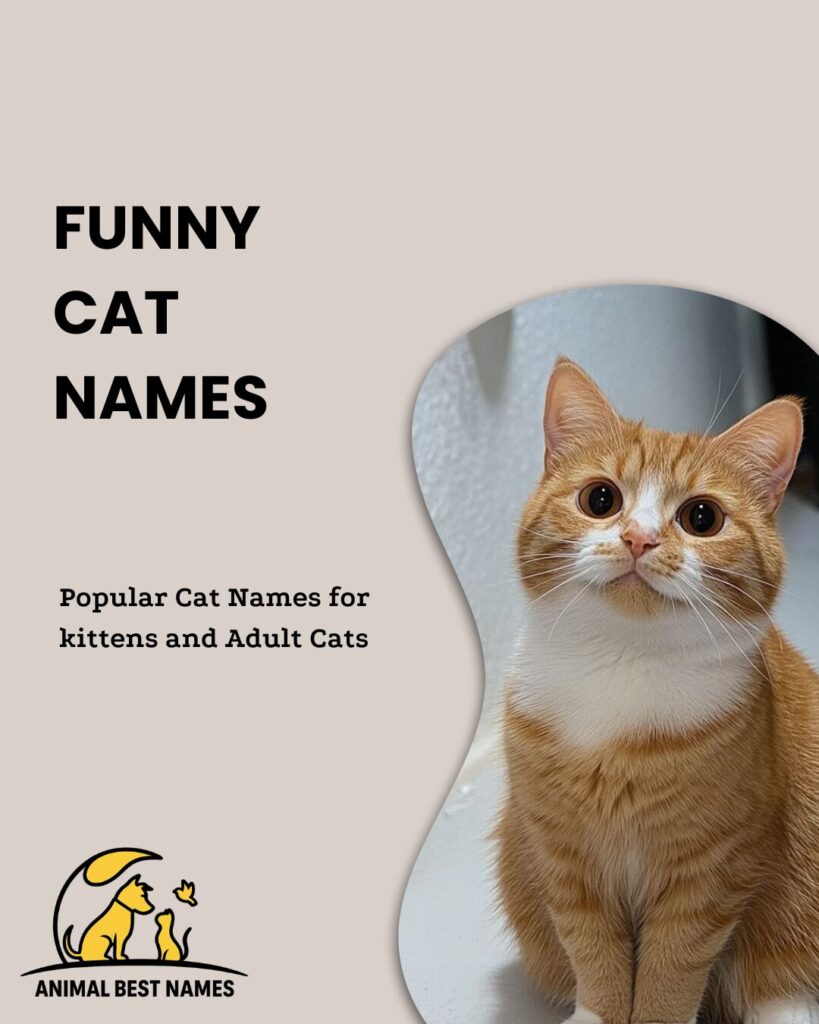 Funny cat names that bring humor, playfulness, and charm to your feline friend.
