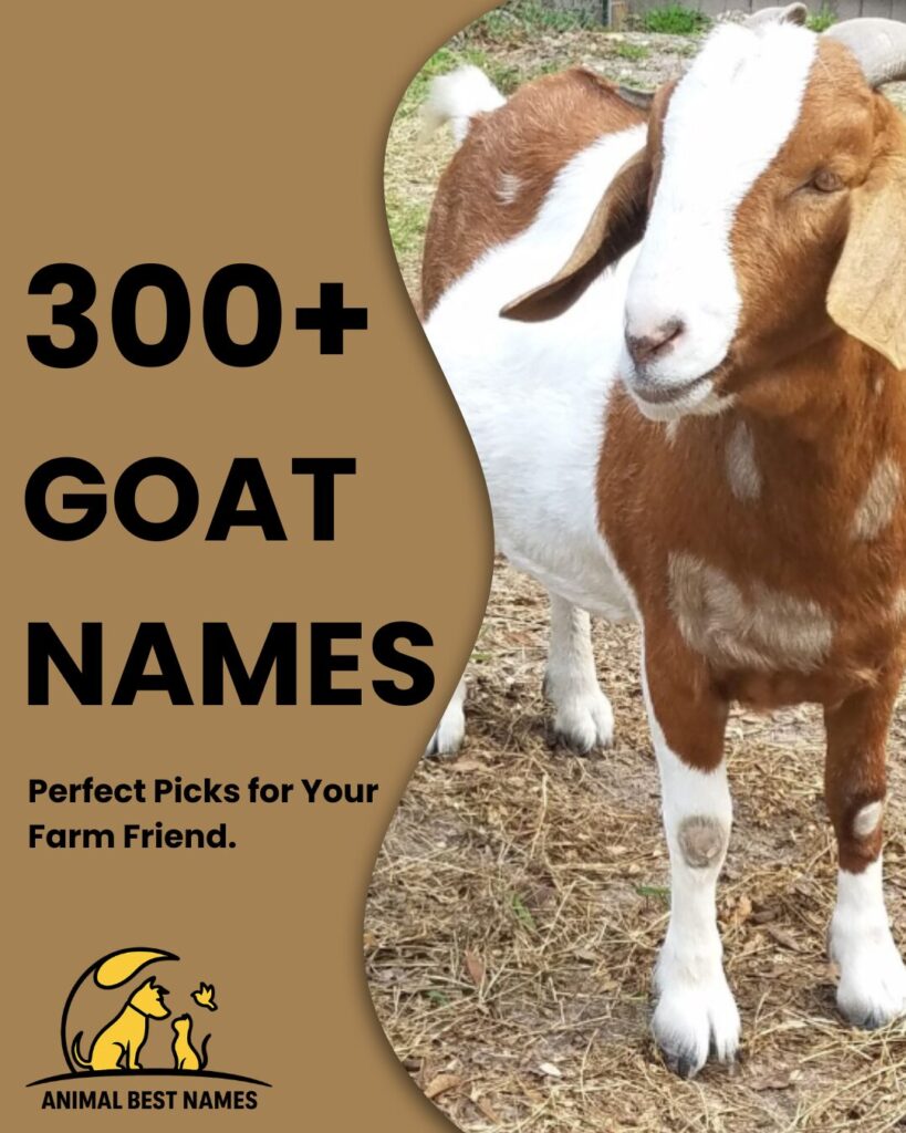 Cute white goat standing on green grass — symbol of calm nature and curiosity, perfect inspiration for animal name ideas.