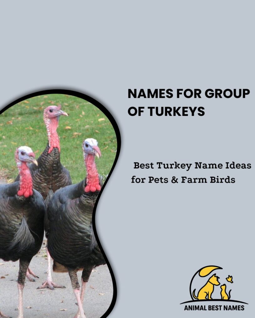 Creative names for a group of turkeys, capturing their collective charm and personality.