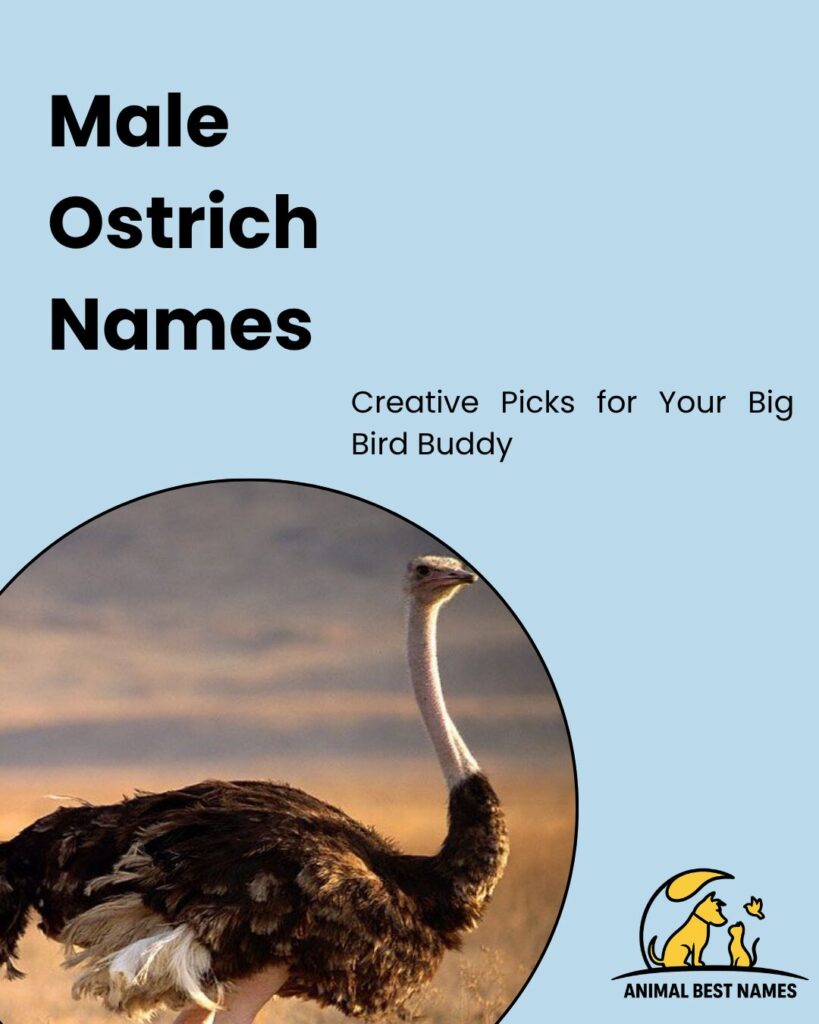Male ostrich names showcasing strong and distinguished name options for male ostriches.