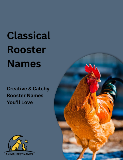 Traditional rooster with rich red and gold feathers, standing upright in a calm farmyard with soft morning light.