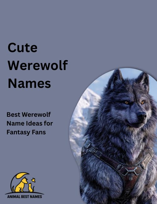 Cute baby werewolf with soft fluffy fur, big round eyes, small ears, and a shy smile, sitting under the moon in a cozy forest scene.