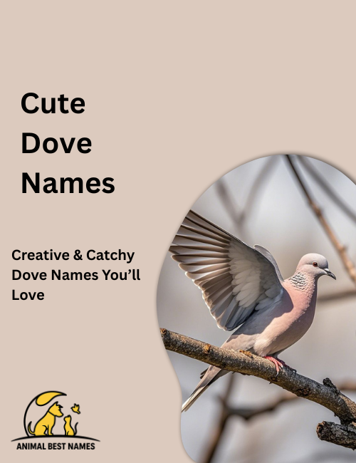 Cute dove names image showcasing doves with gentle expressions, soft feathers, and charming poses.