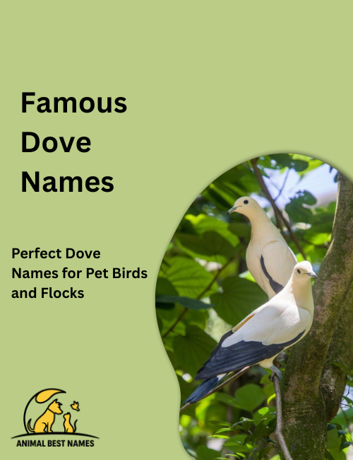 Famous dove names image showcasing doves with iconic appearances, recognizable features, and graceful presence.