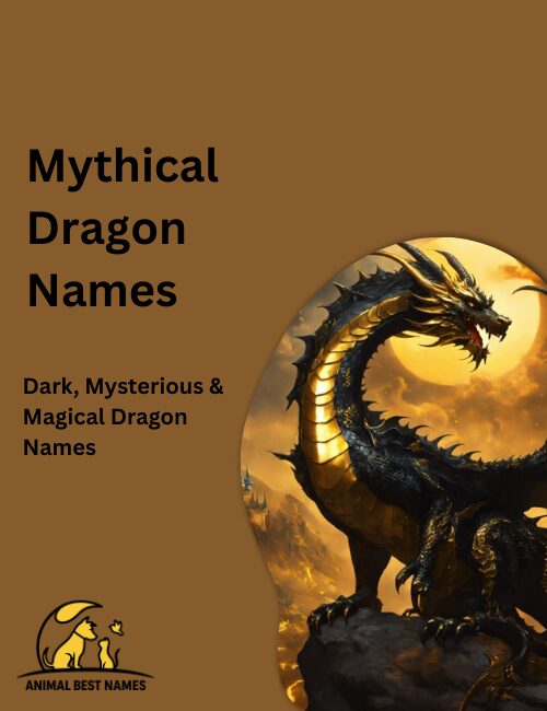 Ancient mythical dragon with long serpentine body, glowing eyes, and ornate scales, coiled among clouds and mystical symbols.