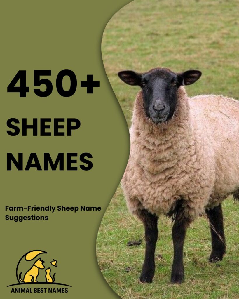 Sheep-themed homepage layout with soft pastel colors, fluffy sheep illustration in the header, and neatly arranged name sections below.