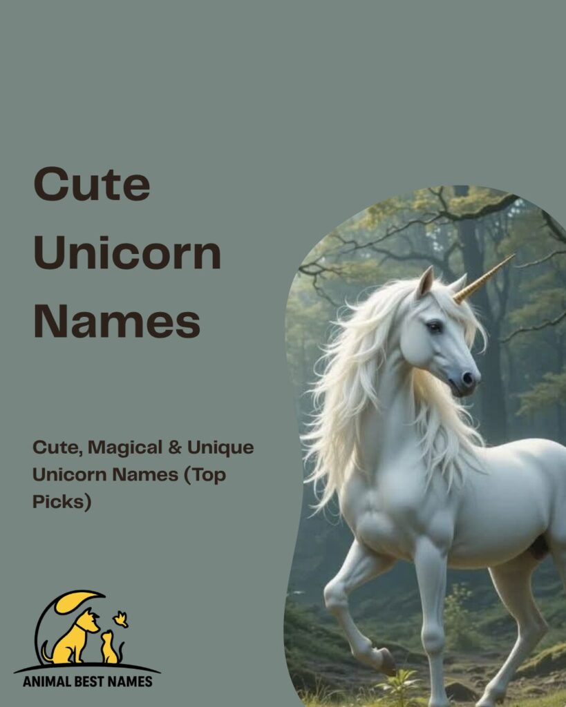 Adorable unicorn with a tiny glowing horn, big sparkling eyes, and a fluffy pastel mane, standing in a soft magical meadow.