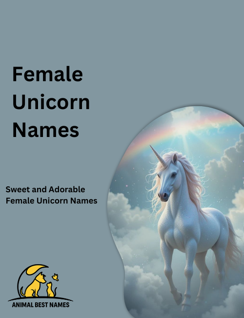 Graceful female unicorn with a flowing mane and glowing horn, standing elegantly in a magical forest with soft light.