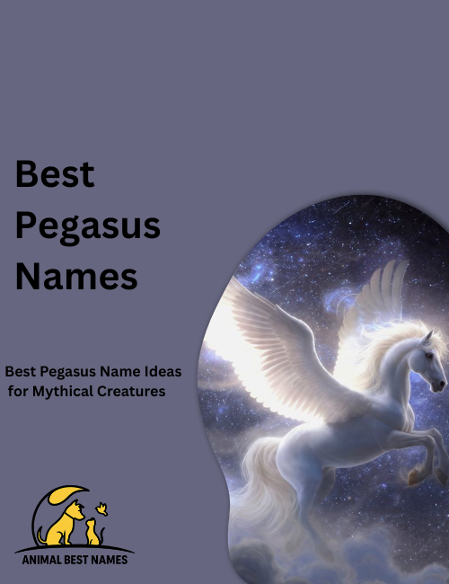 Majestic Pegasus with powerful wings and flowing mane, soaring above golden clouds in a bright sky.