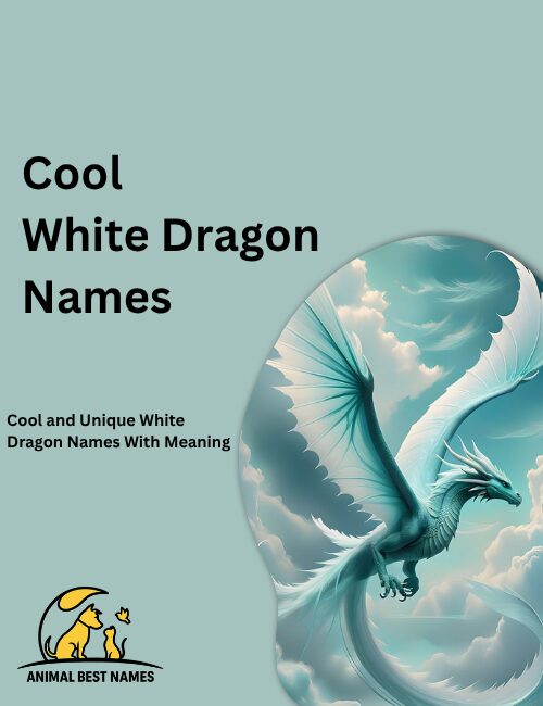 Alt Text: Cool white dragon with sleek glowing scales and sharp wings, flying confidently through a bright blue fantasy sky.