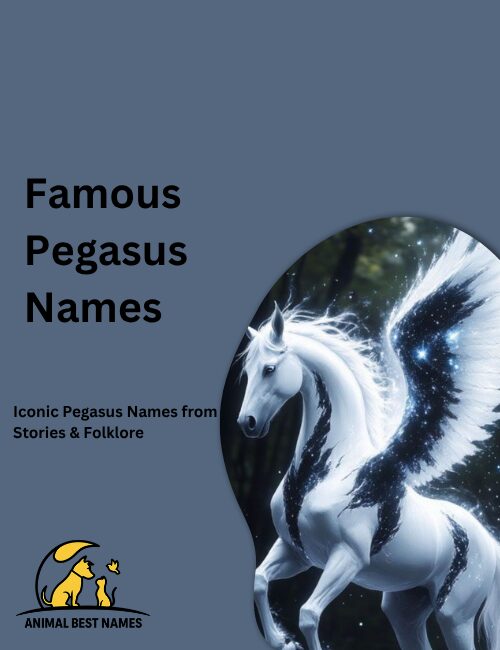Iconic Pegasus characters with majestic wings and unique designs, flying together across a bright mythical sky filled with clouds.