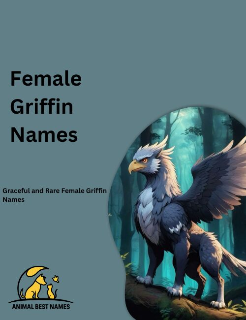 Graceful female griffin with eagle wings and lion body, standing elegantly in a sunlit fantasy landscape.