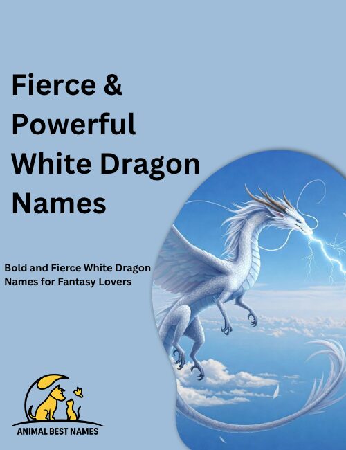 Alt Text: Fierce and powerful white dragon with sharp glowing scales, intense eyes, and massive wings spread in a stormy fantasy sky.