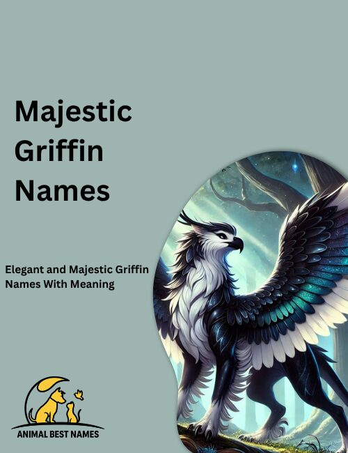 Majestic griffin with powerful lion body and wide eagle wings, standing proudly on a rocky cliff under a glowing sky.