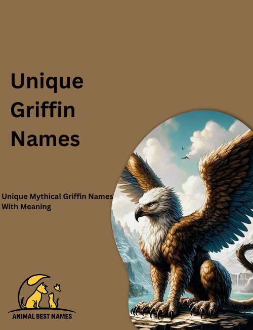 Unique griffin with unusual feather patterns and rare color accents on its lion body, standing in a mystical fantasy landscape.