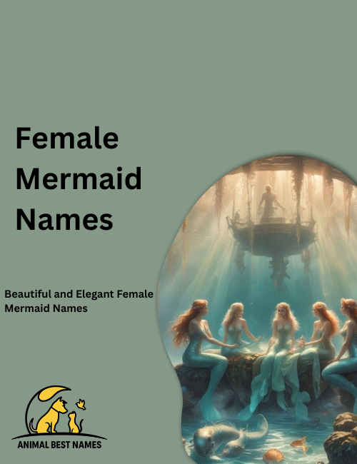 Elegant female mermaid with a shimmering tail and long flowing hair, swimming gracefully in a glowing underwater scene.